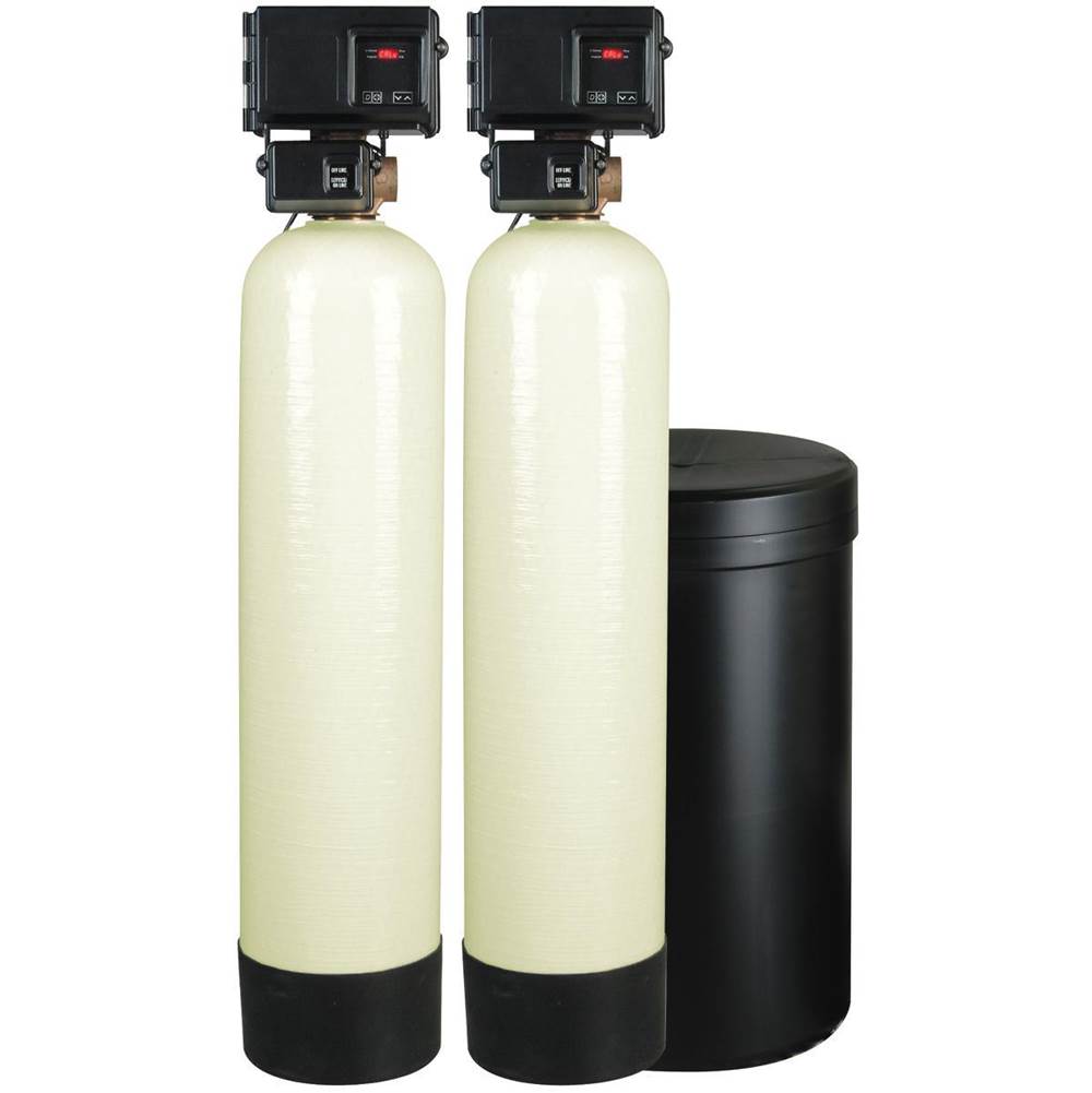 Watts 2 In Almond Mineral Hardness Removal Twin Alternating Water Softening System 21 In